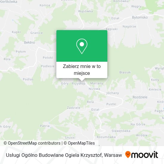 Mapa Usługi Ogólno Budowlane Ogiela Krzysztof