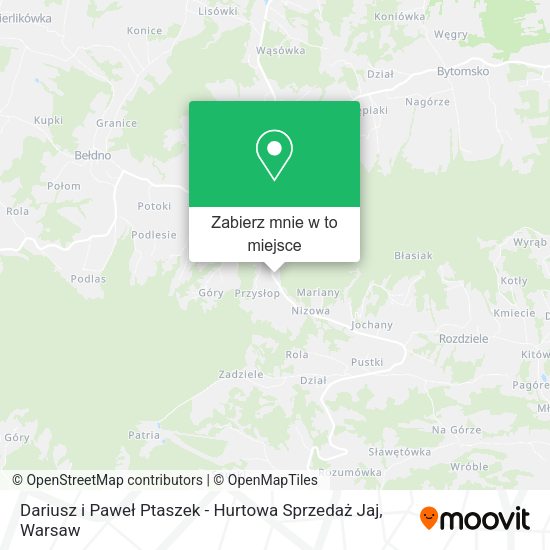 Mapa Dariusz i Paweł Ptaszek - Hurtowa Sprzedaż Jaj