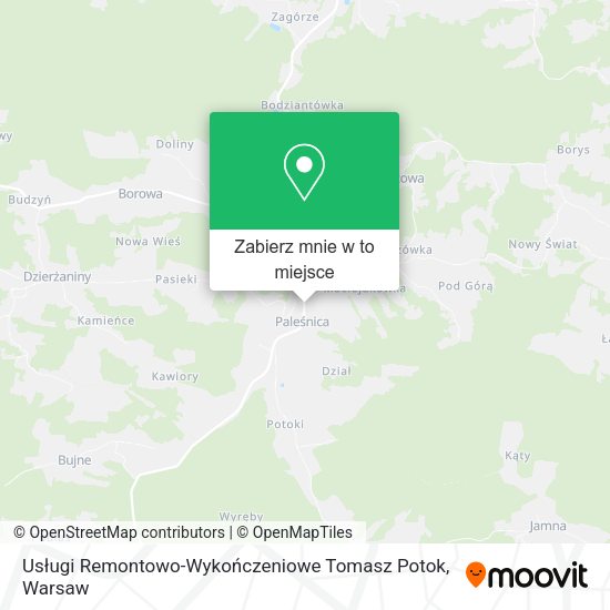 Mapa Usługi Remontowo-Wykończeniowe Tomasz Potok