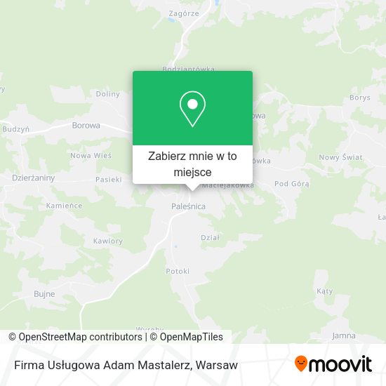 Mapa Firma Usługowa Adam Mastalerz