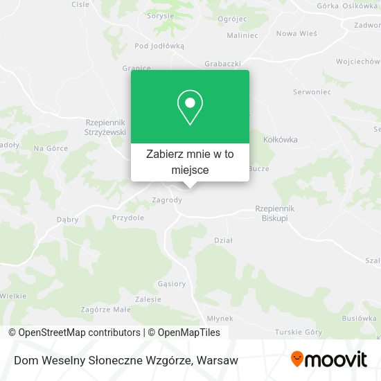 Mapa Dom Weselny Słoneczne Wzgórze