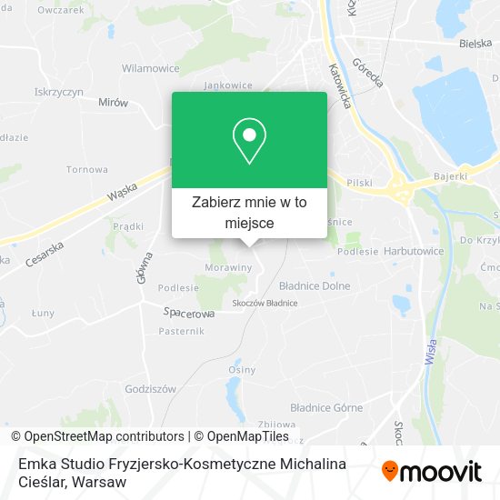 Mapa Emka Studio Fryzjersko-Kosmetyczne Michalina Cieślar