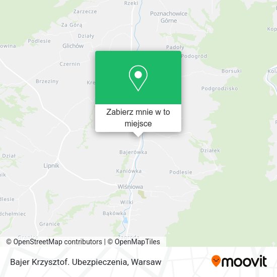 Mapa Bajer Krzysztof. Ubezpieczenia