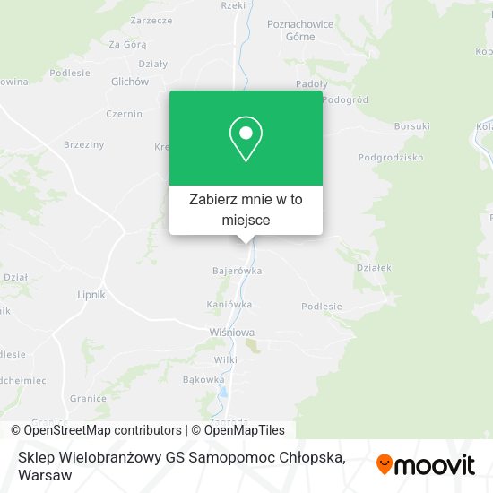 Mapa Sklep Wielobranżowy GS Samopomoc Chłopska