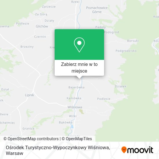 Mapa Ośrodek Turystyczno-Wypoczynkowy Wiśniowa