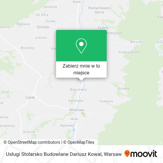 Mapa Usługi Stolarsko Budowlane Dariusz Kowal