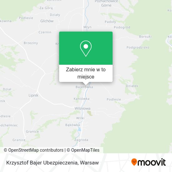 Mapa Krzysztof Bajer Ubezpieczenia