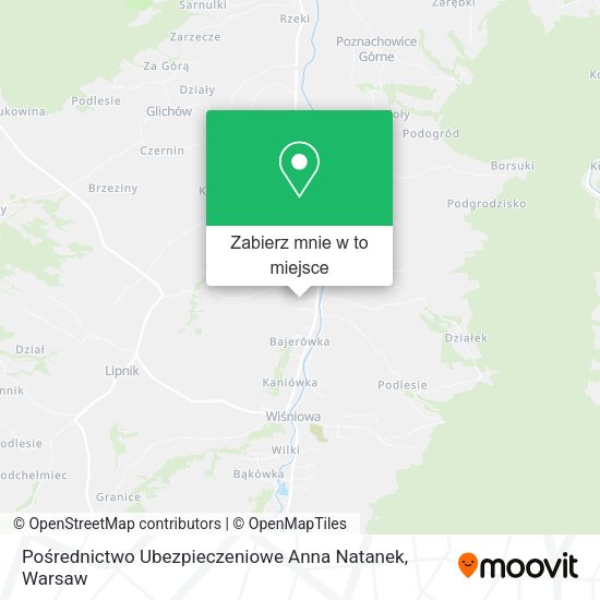 Mapa Pośrednictwo Ubezpieczeniowe Anna Natanek