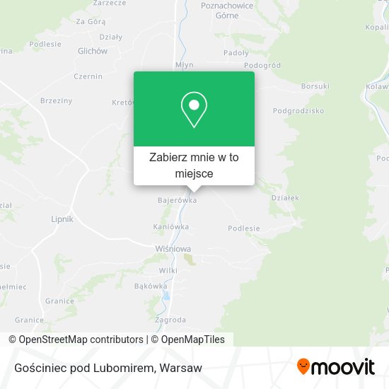 Mapa Gościniec pod Lubomirem