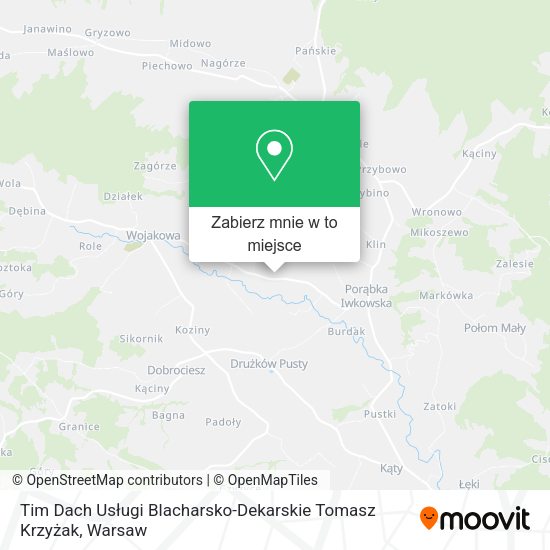 Mapa Tim Dach Usługi Blacharsko-Dekarskie Tomasz Krzyżak