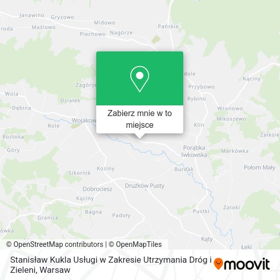 Mapa Stanisław Kukla Usługi w Zakresie Utrzymania Dróg i Zieleni