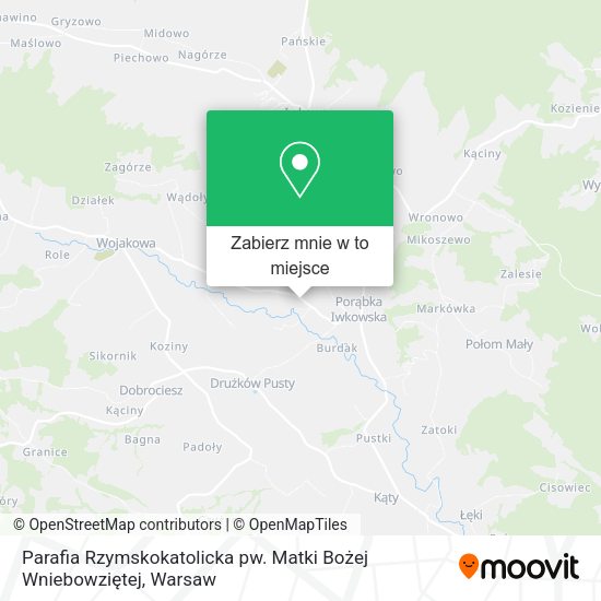 Mapa Parafia Rzymskokatolicka pw. Matki Bożej Wniebowziętej