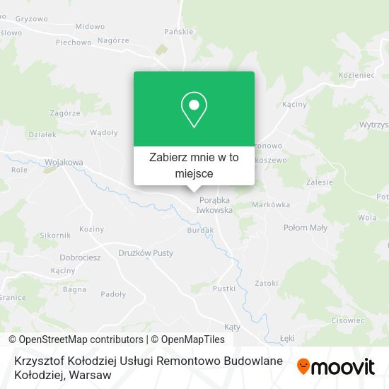 Mapa Krzysztof Kołodziej Usługi Remontowo Budowlane Kołodziej