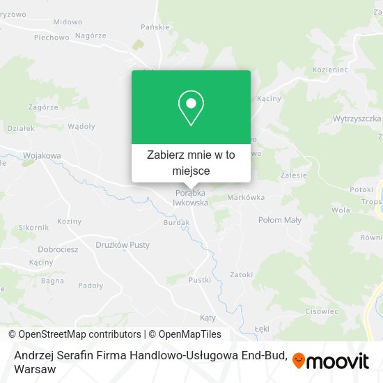 Mapa Andrzej Serafin Firma Handlowo-Usługowa End-Bud