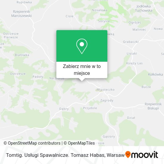 Mapa Tomtig. Usługi Spawalnicze. Tomasz Habas