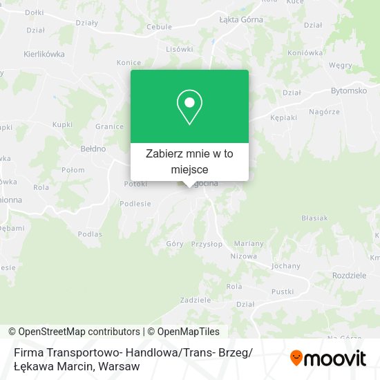 Mapa Firma Transportowo- Handlowa / Trans- Brzeg/ Łękawa Marcin