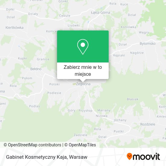 Mapa Gabinet Kosmetyczny Kaja