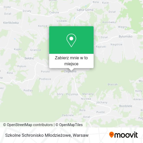 Mapa Szkolne Schronisko Młodzieżowe