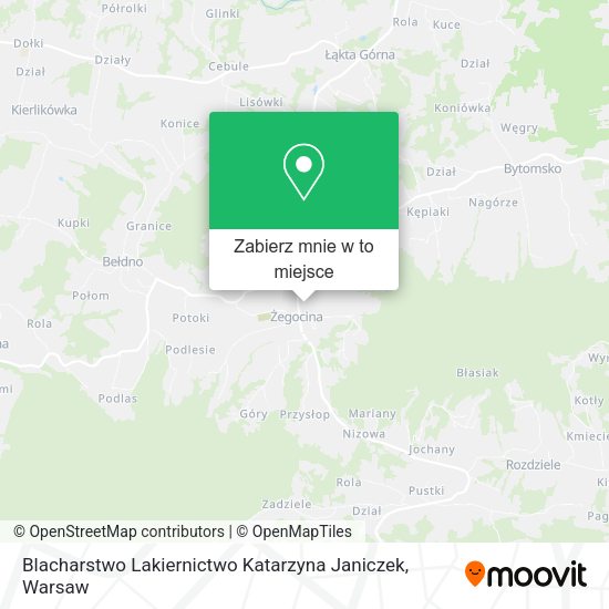 Mapa Blacharstwo Lakiernictwo Katarzyna Janiczek