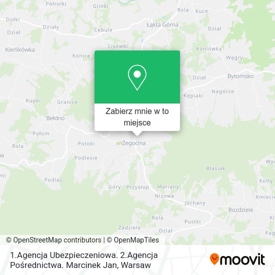 Mapa 1.Agencja Ubezpieczeniowa. 2.Agencja Pośrednictwa. Marcinek Jan