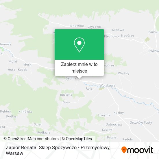 Mapa Zapiór Renata. Sklep Spożywczo - Przemysłowy