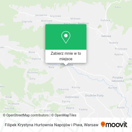 Mapa Filipek Krystyna Hurtownia Napojów i Piwa