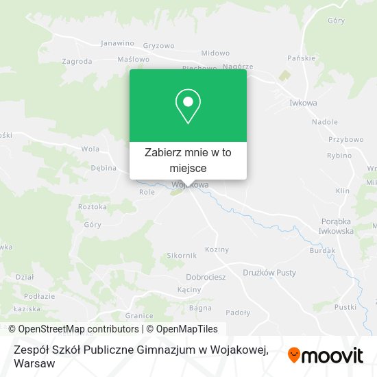 Mapa Zespół Szkół Publiczne Gimnazjum w Wojakowej