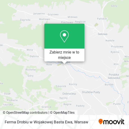 Mapa Ferma Drobiu w Wojakowej Basta Ewa