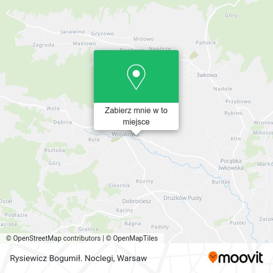 Mapa Rysiewicz Bogumił. Noclegi