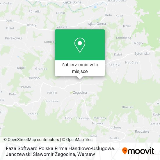 Mapa Faza Software Polska Firma Handlowo-Usługowa. Janczewski Sławomir Żegocina
