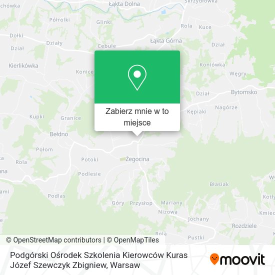 Mapa Podgórski Ośrodek Szkolenia Kierowców Kuras Józef Szewczyk Zbigniew