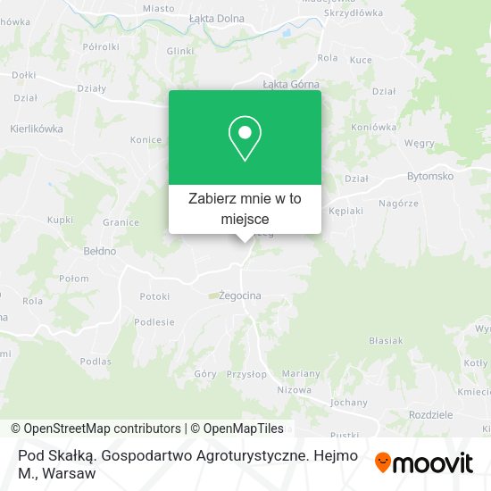 Mapa Pod Skałką. Gospodartwo Agroturystyczne. Hejmo M.