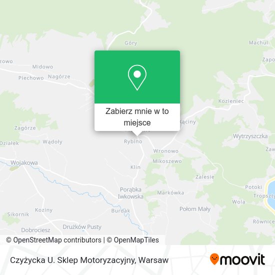 Mapa Czyżycka U. Sklep Motoryzacyjny