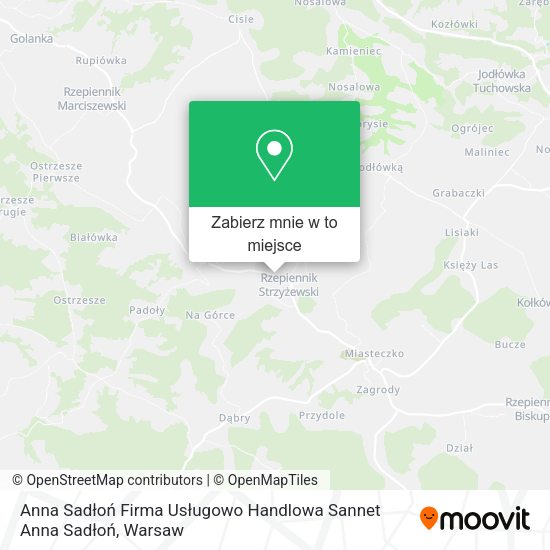 Mapa Anna Sadłoń Firma Usługowo Handlowa Sannet Anna Sadłoń