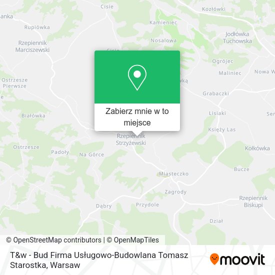 Mapa T&w - Bud Firma Usługowo-Budowlana Tomasz Starostka