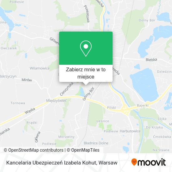 Mapa Kancelaria Ubezpieczeń Izabela Kohut