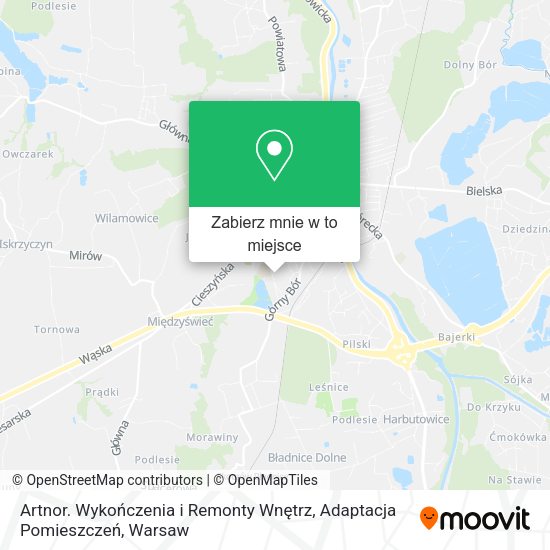 Mapa Artnor. Wykończenia i Remonty Wnętrz, Adaptacja Pomieszczeń