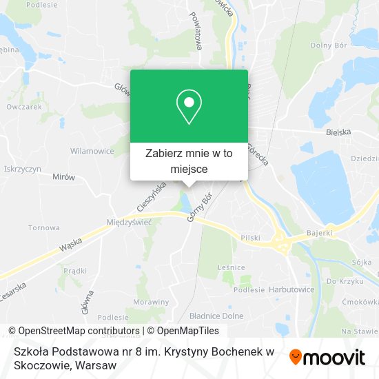 Mapa Szkoła Podstawowa nr 8 im. Krystyny Bochenek w Skoczowie