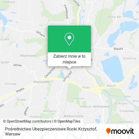 Mapa Pośrednictwo Ubezpieczeniowe Rucki Krzysztof