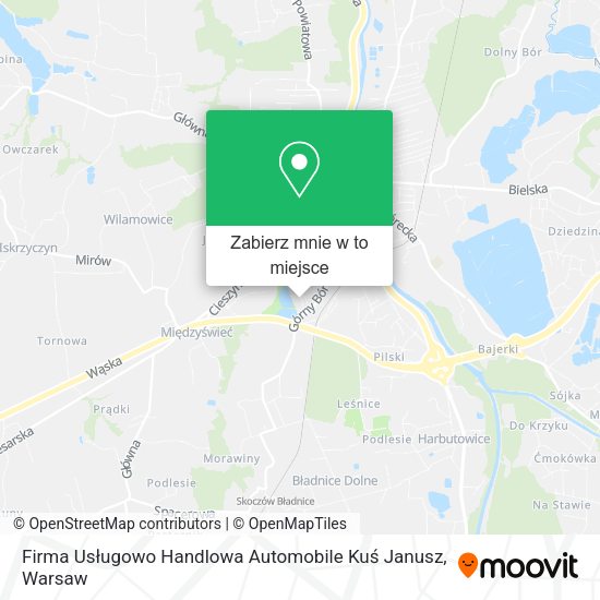 Mapa Firma Usługowo Handlowa Automobile Kuś Janusz