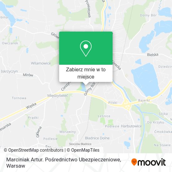 Mapa Marciniak Artur. Pośrednictwo Ubezpieczeniowe