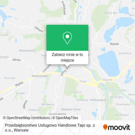 Mapa Przedsiębiorstwo Usługowo Handlowe Tapi sp. z o.o.