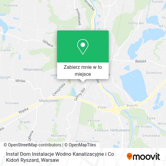 Mapa Instal Dom Instalacje Wodno Kanalizacyjne i Co Kidoń Ryszard