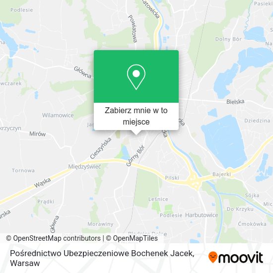 Mapa Pośrednictwo Ubezpieczeniowe Bochenek Jacek