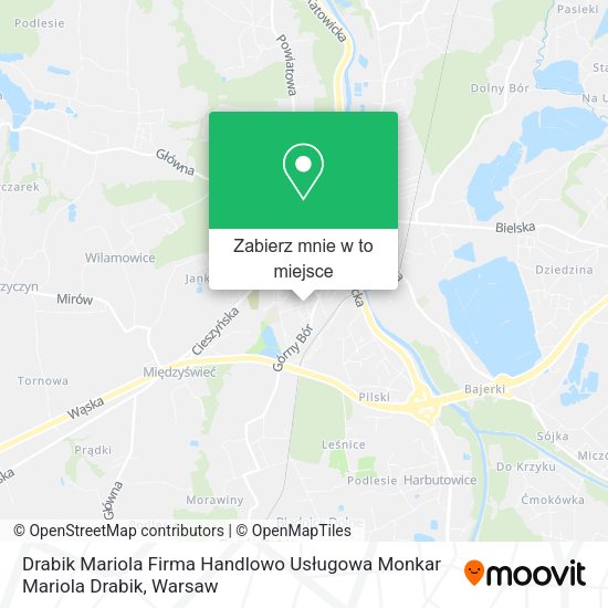 Mapa Drabik Mariola Firma Handlowo Usługowa Monkar Mariola Drabik