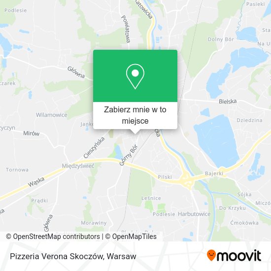 Mapa Pizzeria Verona Skoczów