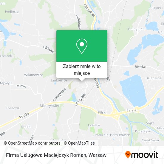 Mapa Firma Usługowa Maciejczyk Roman