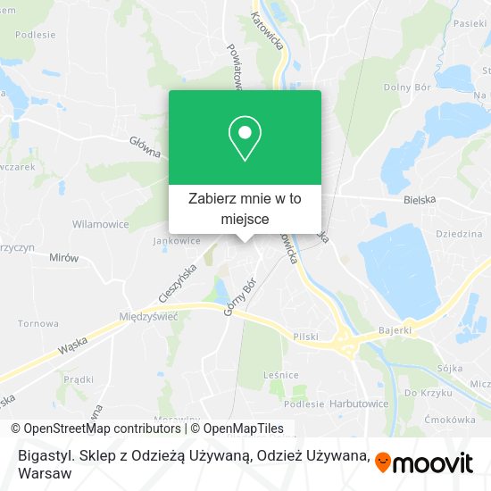 Mapa Bigastyl. Sklep z Odzieżą Używaną, Odzież Używana