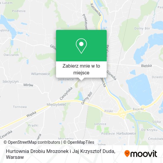 Mapa Hurtownia Drobiu Mrozonek i Jaj Krzysztof Duda