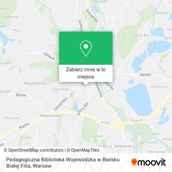 Mapa Pedagogiczna Biblioteka Wojewódzka w Bielsku Białej Filia